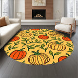 Autumn Harvest Pumpkin Patch Half Moon Decorative(Orange)