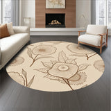 Botanical Distressed Floral Symmetrical(Beige)