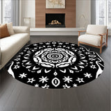 Boho Motifs with Repeating Starburst (Black)