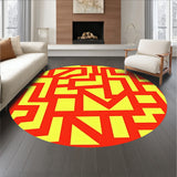 Abstract Maze Design with Radiant(Red)