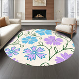 Whimsical Winter Blossom Motif with Stylized Snowflake(Purple)