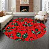 Holly Leaf Christmas Themed Anti Slip(Red)