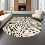 Contemporary Wave with Minimalist Flowing Lines (Beige)