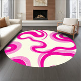 Modern Swirl Abstract Motif Accent(Pink)