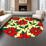 Poinsettia Floral Christmas Entrance Botanical Holiday Design(Yellow)