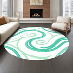 Swirling Marble Effect with Emerald and Pale Mint Contrasts (Green) - ODIKA