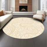 Elegant Swirling Paisley Abstract Contemporary Artistic Decorative (Ivory)