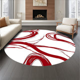 Abstract Brushstroke Art with Swirling Paint Effects (Red) - ODIKA