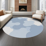 Abstract Cloud Wash with Layered Blue Grey Hues(Blue)