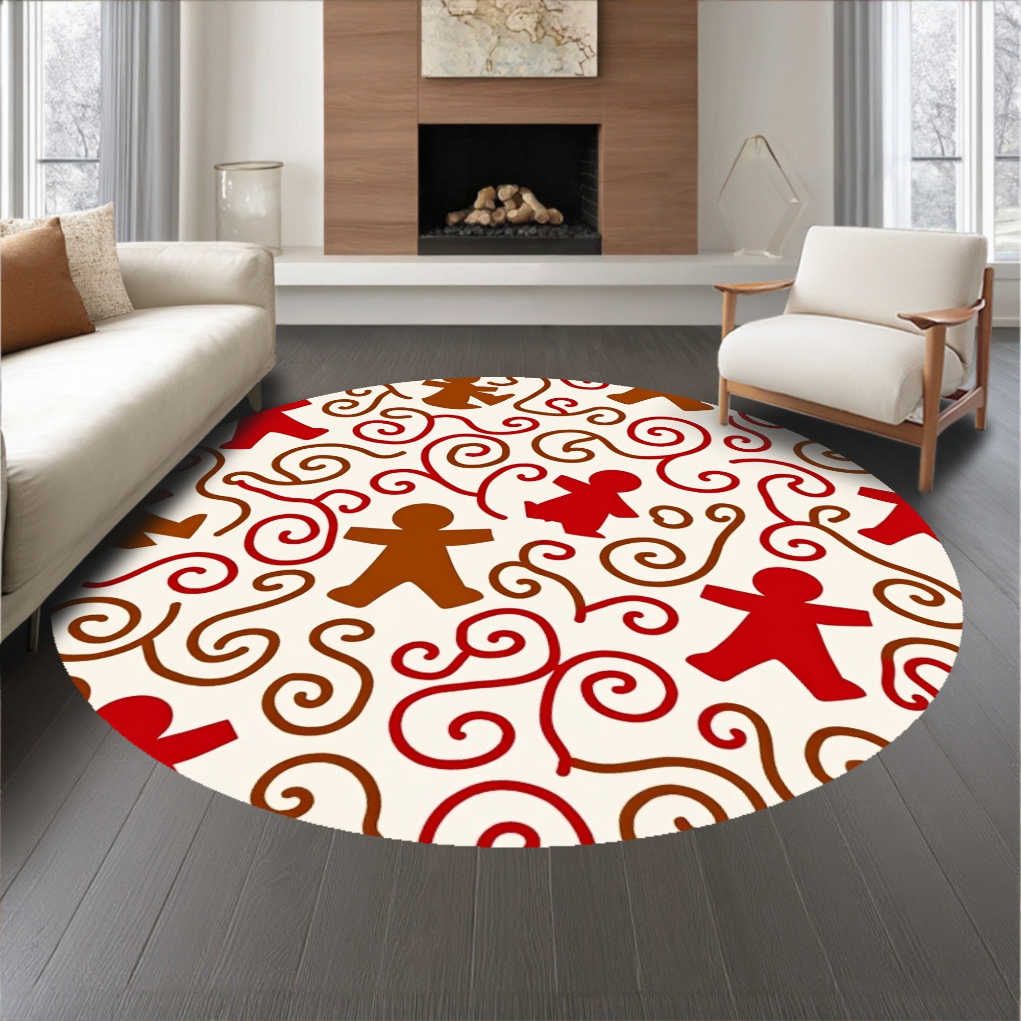 Festive Cane Swirl and Gingerbread Duo(Red)