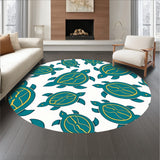 Hawaiian Sea Mosaic with Surreal Ocean Waves Design(Blue)