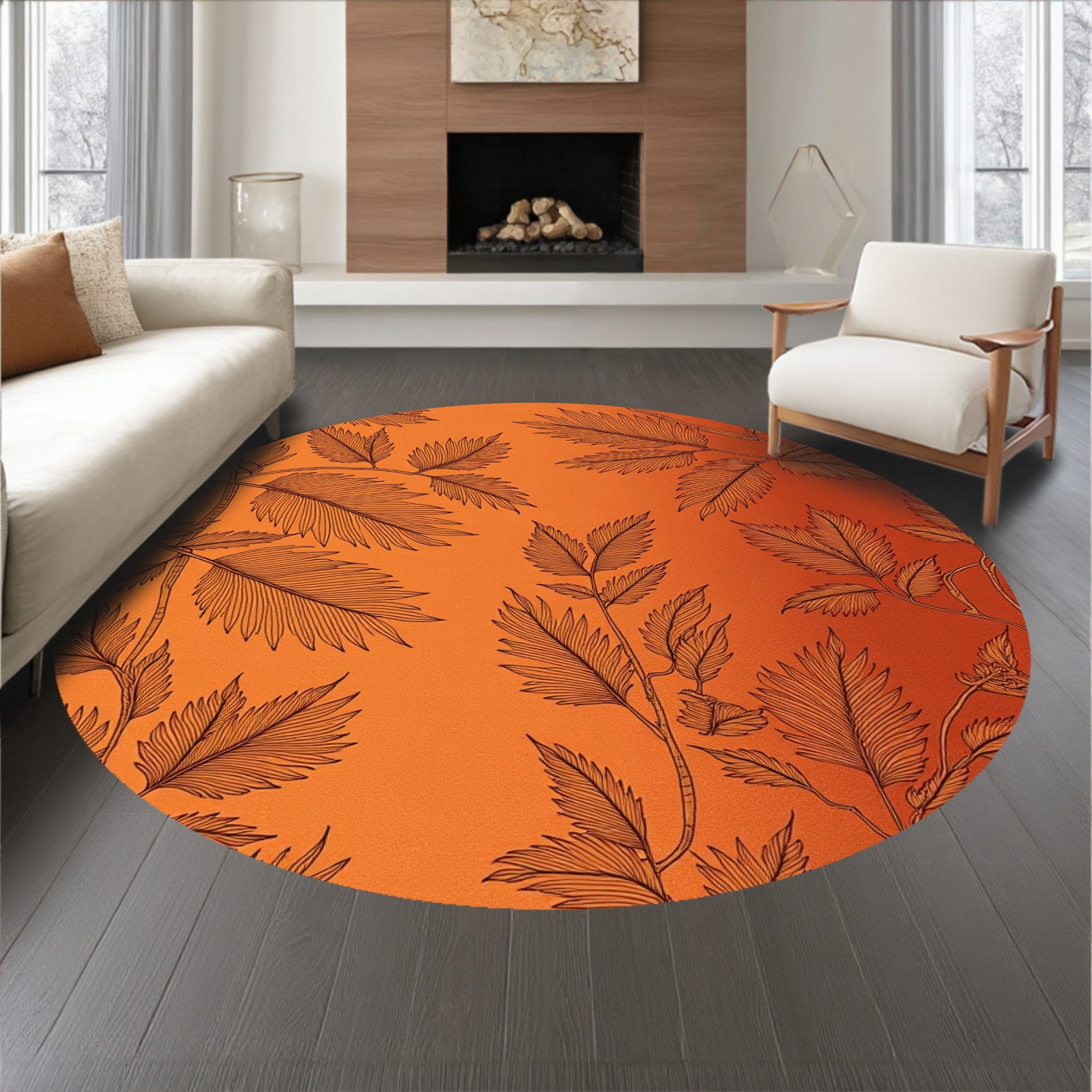 Rustic Nature Semicircular Front Pathway Accessory(Orange)