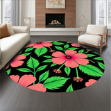 Tropical Hibiscus with Exotic Botanical Illustrations (Pink)