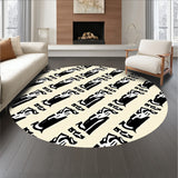 Chevron Maze with Abstract Angled Stripes and Art Influence(Beige)