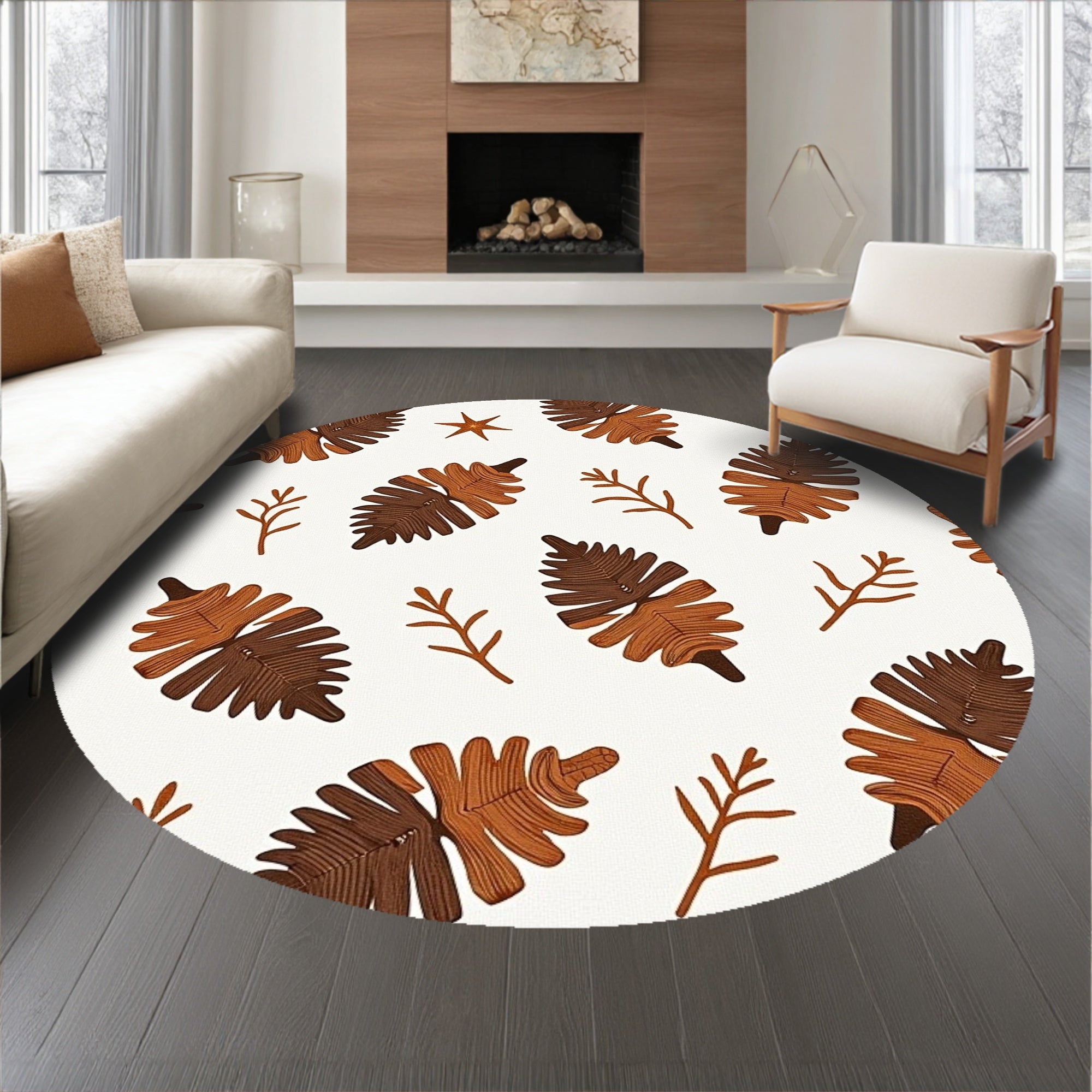 Pine Cone with Rustic Woodland Christmas Theme(Brown)