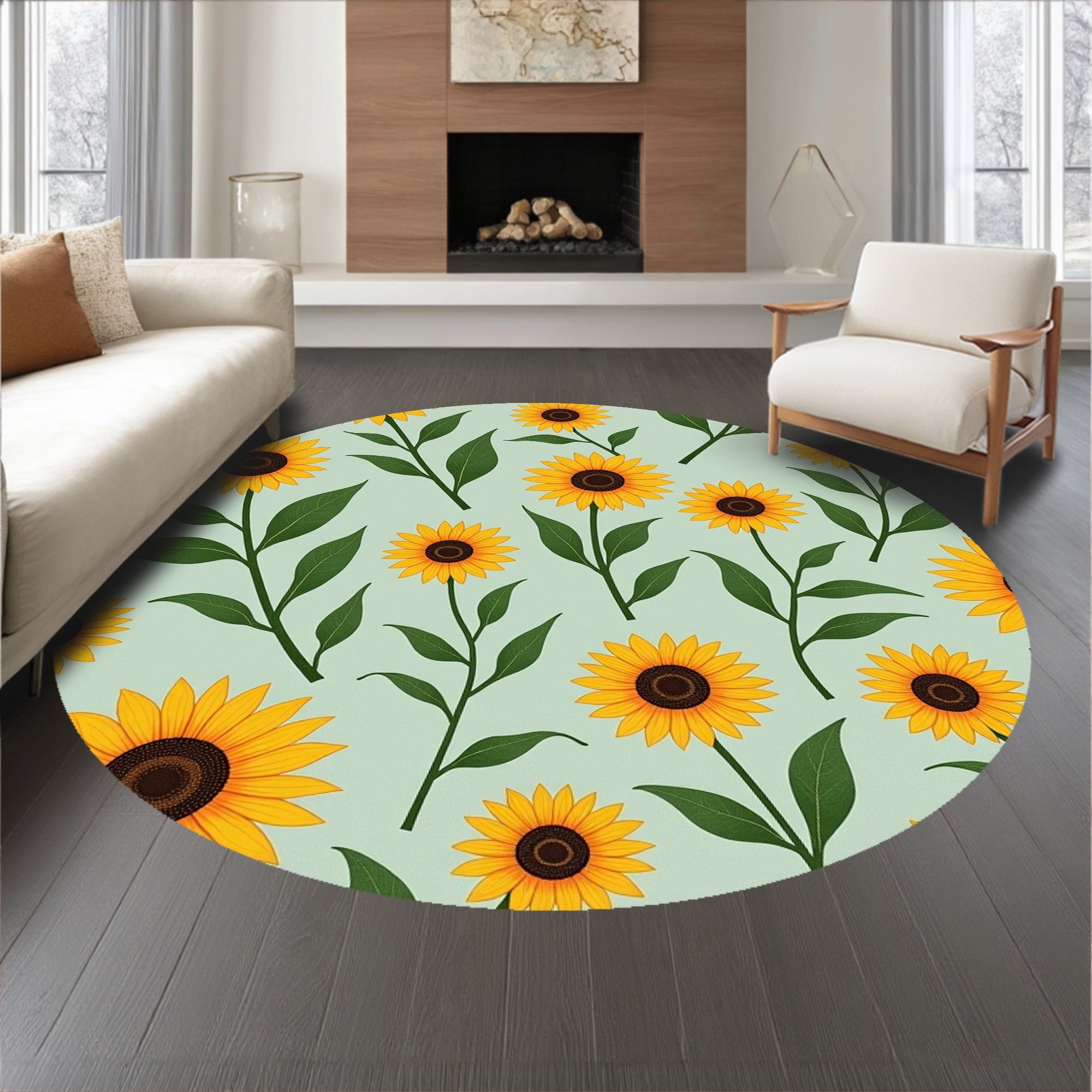 Enchanted Garden Blossom Abstract Artistic Sunflower (Yellow) - ODIKA