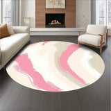 Abstract Brushstroke Art Contemporary Floor Covering Modern Style (Pink) - ODIKA