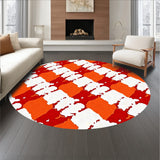 Festival Lattice Plaid Abstract Expressionist(Orange)