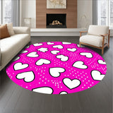 Interlocking Hearts Motif with Playful Polka Dot Accents and Artistic Flair (Pink)