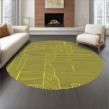 Contemporary Staggered Stripe Design Featuring Crisp Black and Bands(Yellow)
