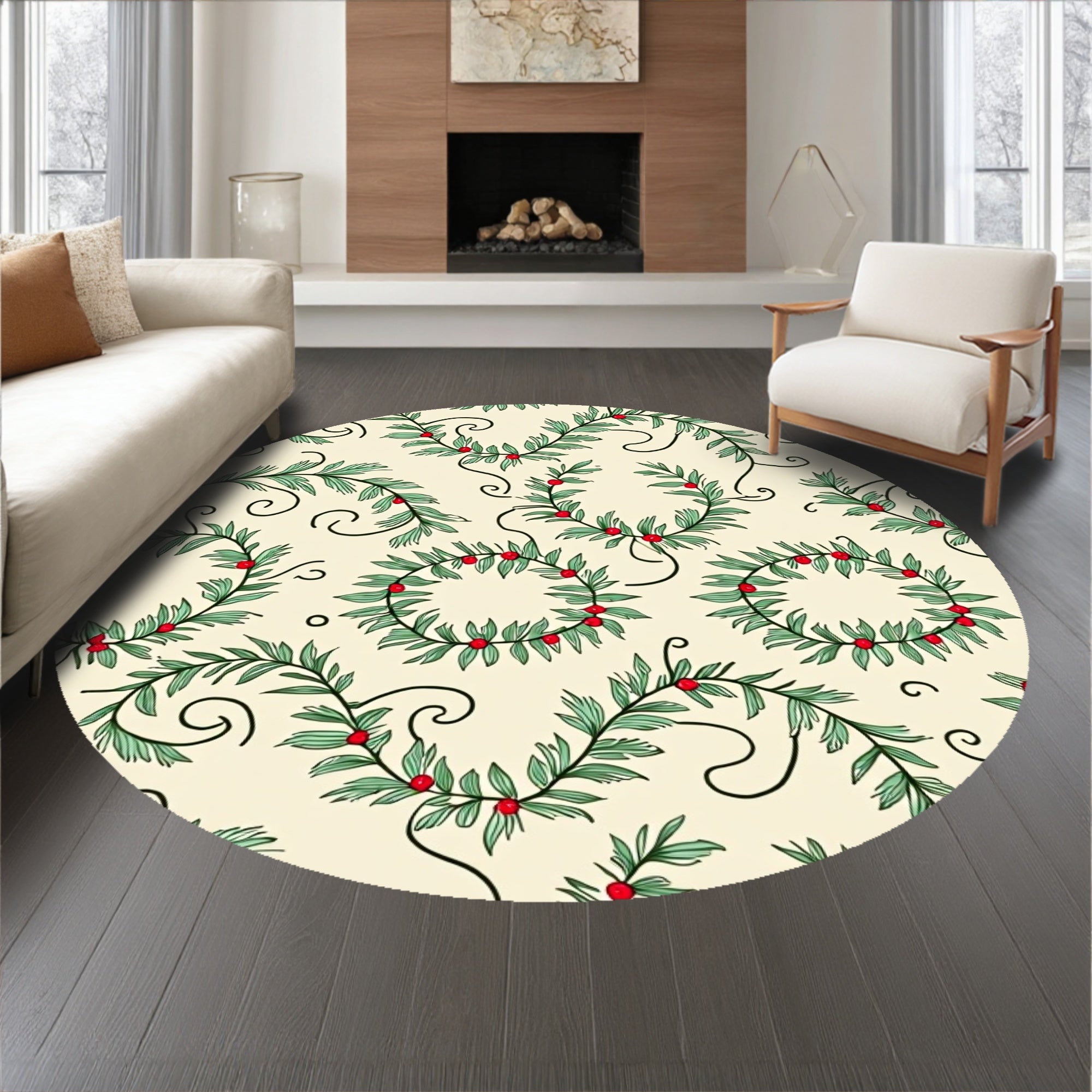 Christmas Wreath Swirl(Beige)