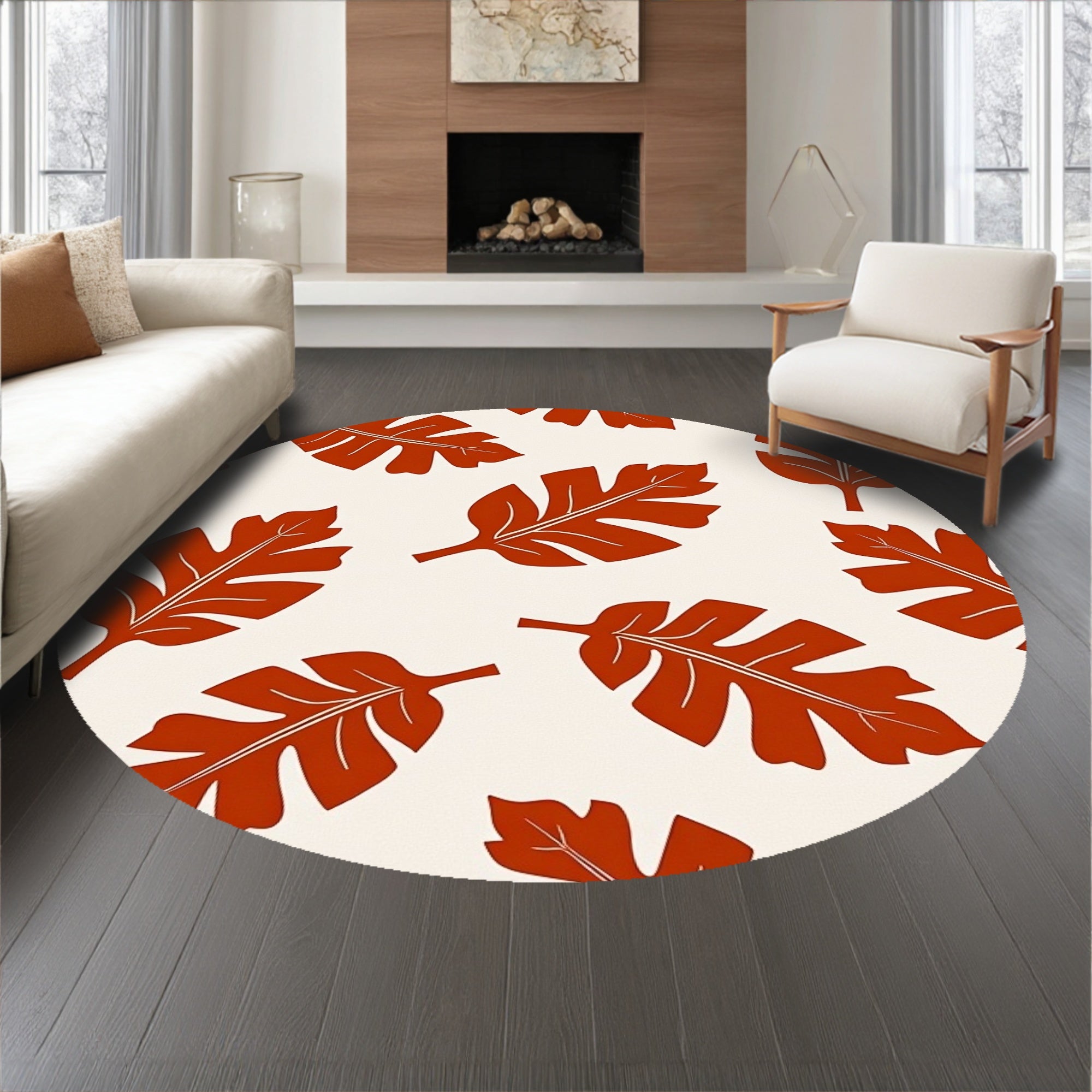 Rustic Countryside Leaf Cascade(Brown)