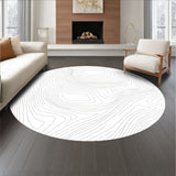 Undulating Wave Contemporary Textured High Pile (White)