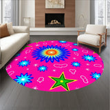 Quirky Holiday Floor Covering with Radiant Pet Motif and Sparkling Accents(Pink)