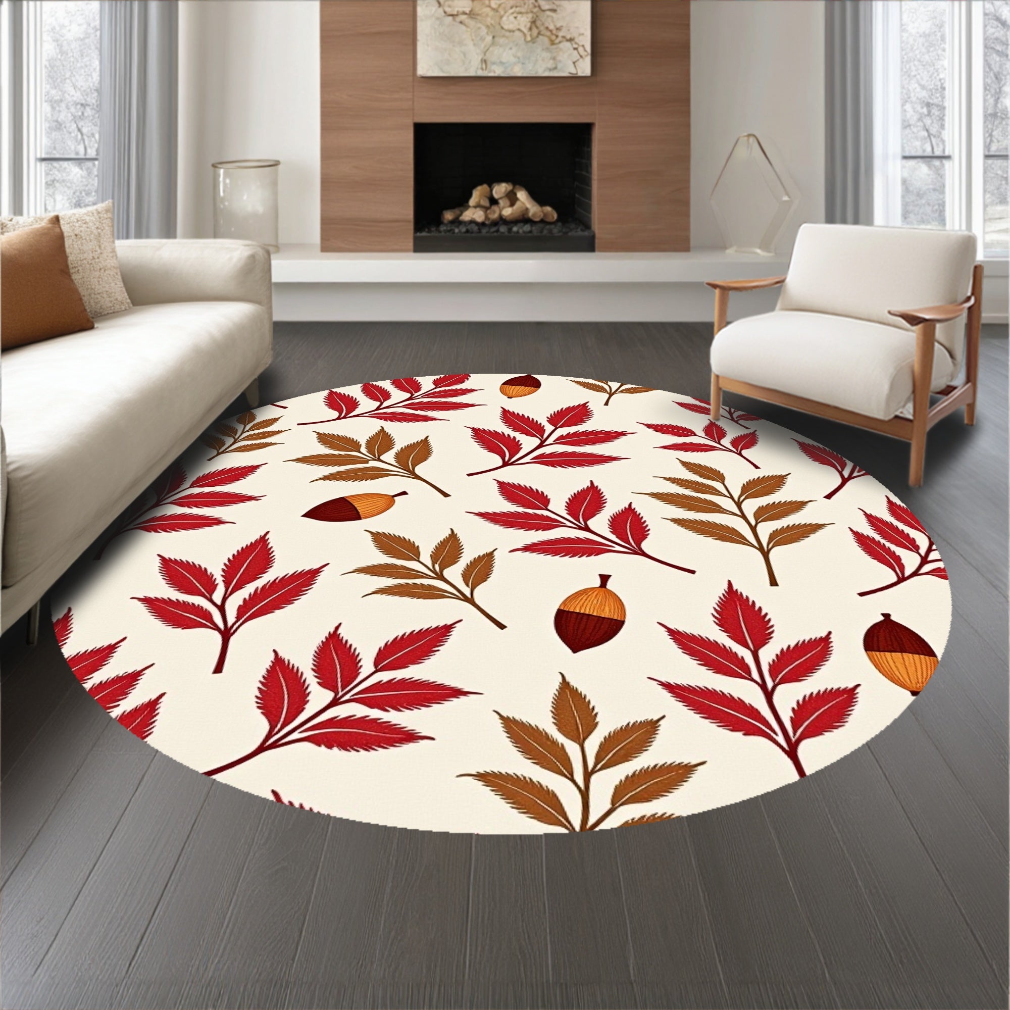 Enchanted Winter Woodland Tapestry Elegant(Red)