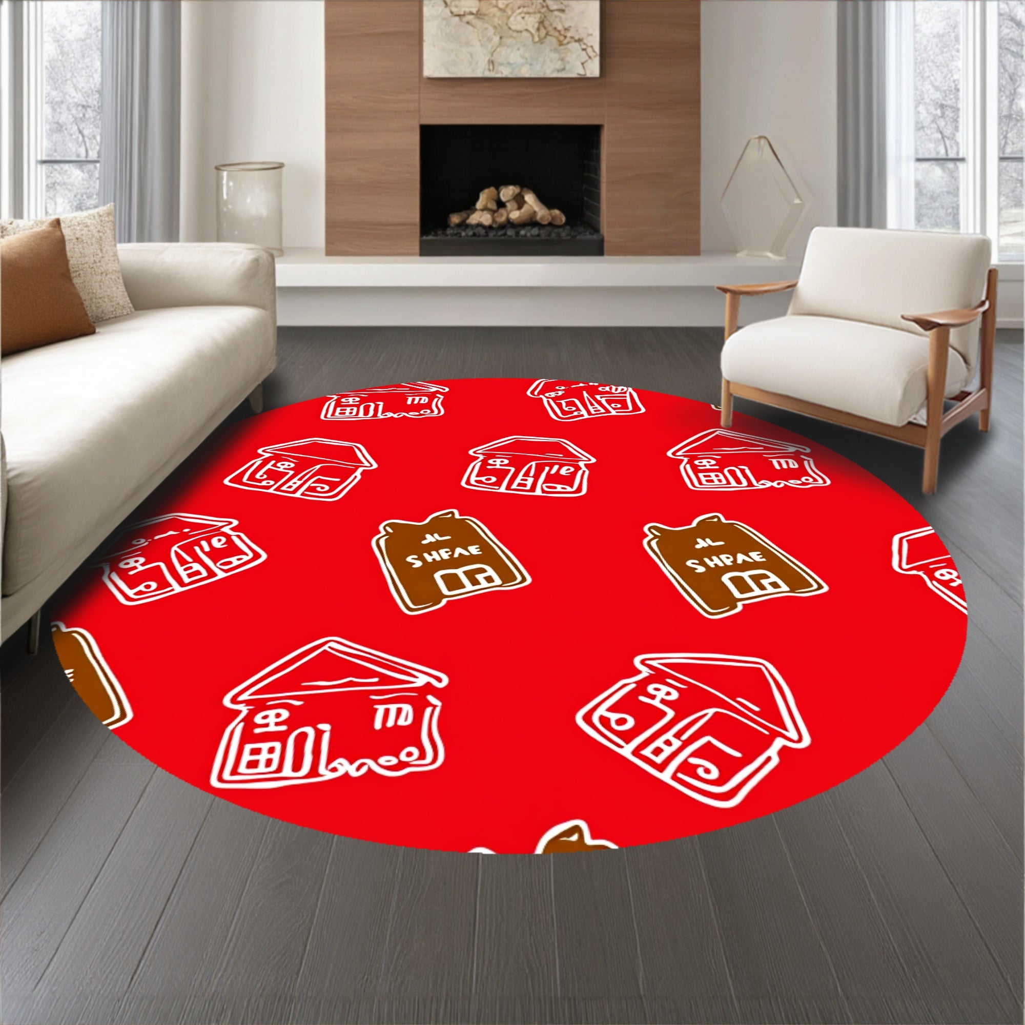 Gingerbread Village Dream Heartwarming Path Decoration(Red)