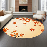 Autumn Canopy with Falling Leaves and Delicate Vine Details(Orange)