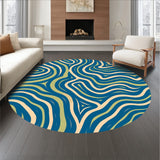 Abstract Wave Inspired with Fluid Shapes and Accent Details (Blue) - ODIKA