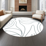 Elegant Arch Wave Micro Loop Luxury Textured Contemporary (Black) - ODIKA