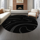 Luxurious Swirl Abstract Modern Contemporary Elegant (Black)