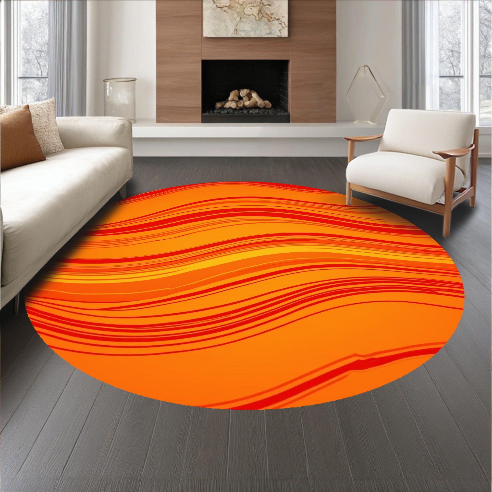 Sunset Horizon Wave Accent (Orange) - ODIKA