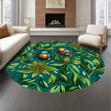 Tropical Beetle Oasis with Exotic Leaf Arrangements (Blue) - ODIKA