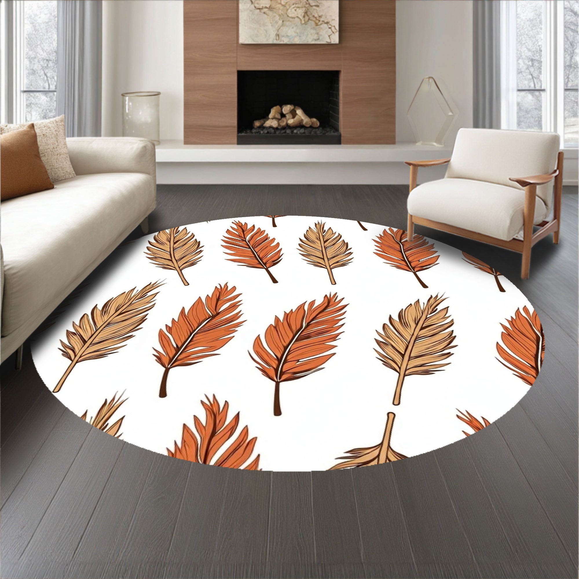 Seasonal Thanksgiving Feather Harvest Festival(Orange)