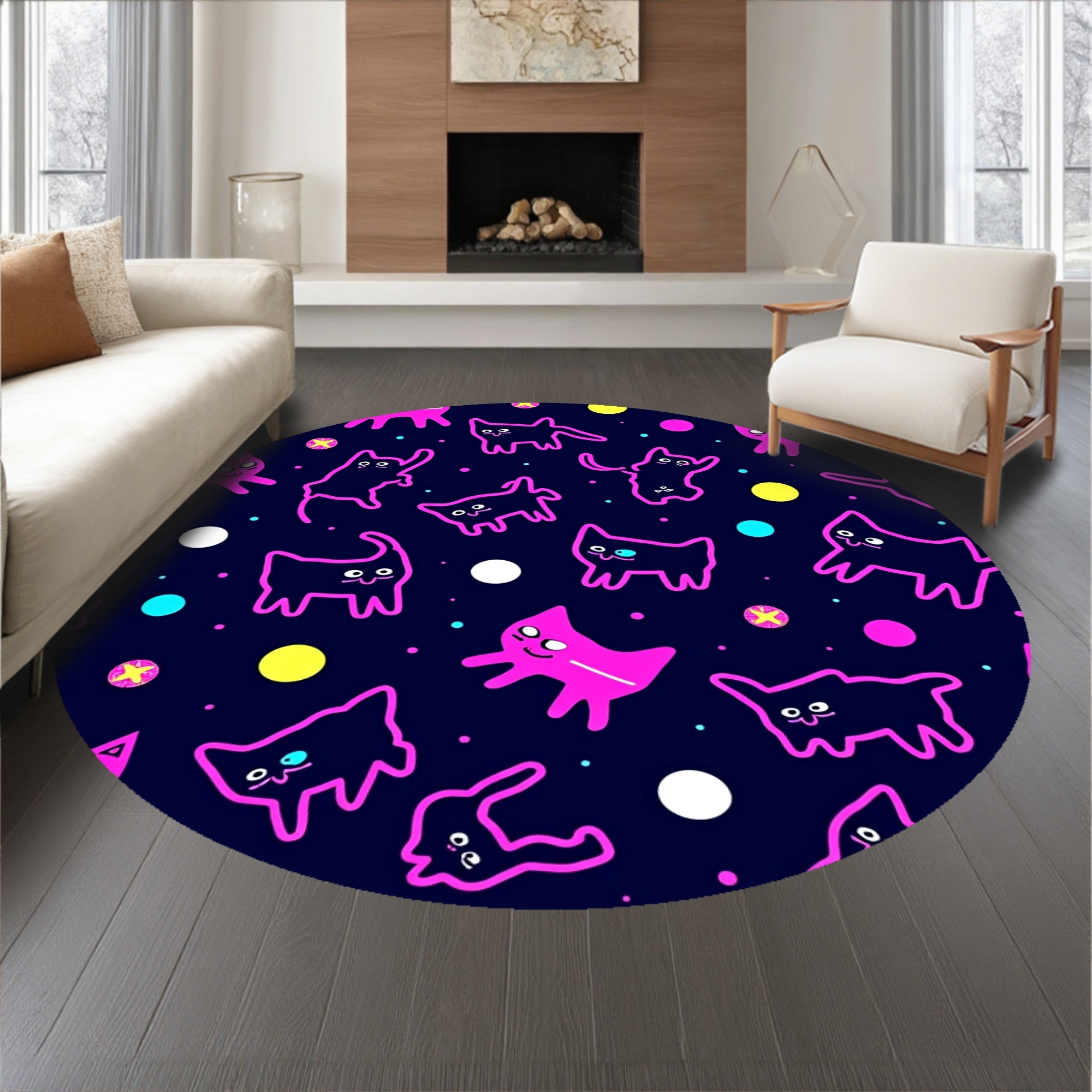 Illuminated Feline with Twinkling LED Accent Features(Pink)