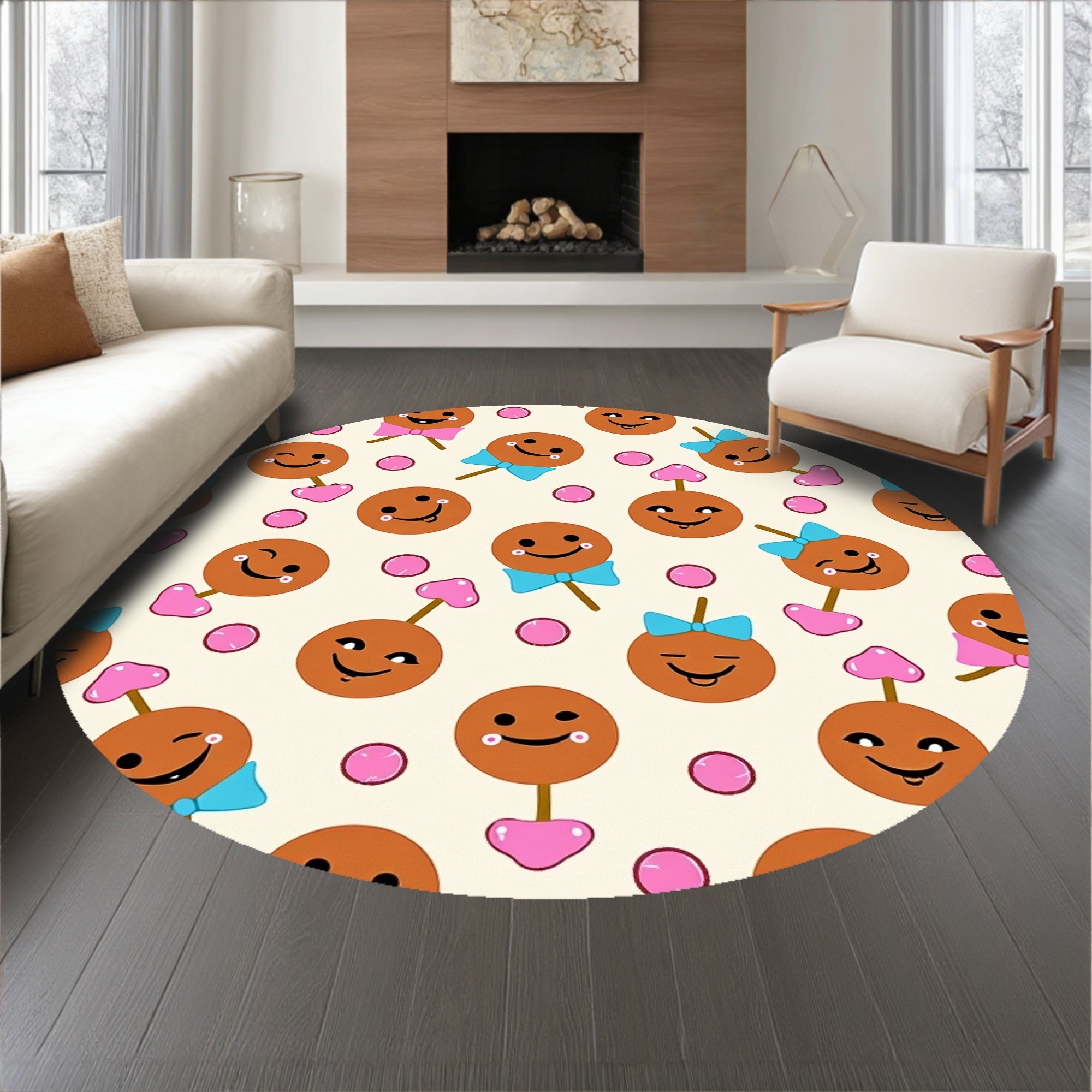 Frosted Cookie Wonderland with Festive Bow and Lollipop Accent(Brown)