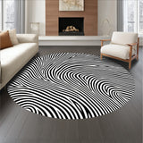 Wavy Zebra Stripe Motion Blur Deception(Black)
