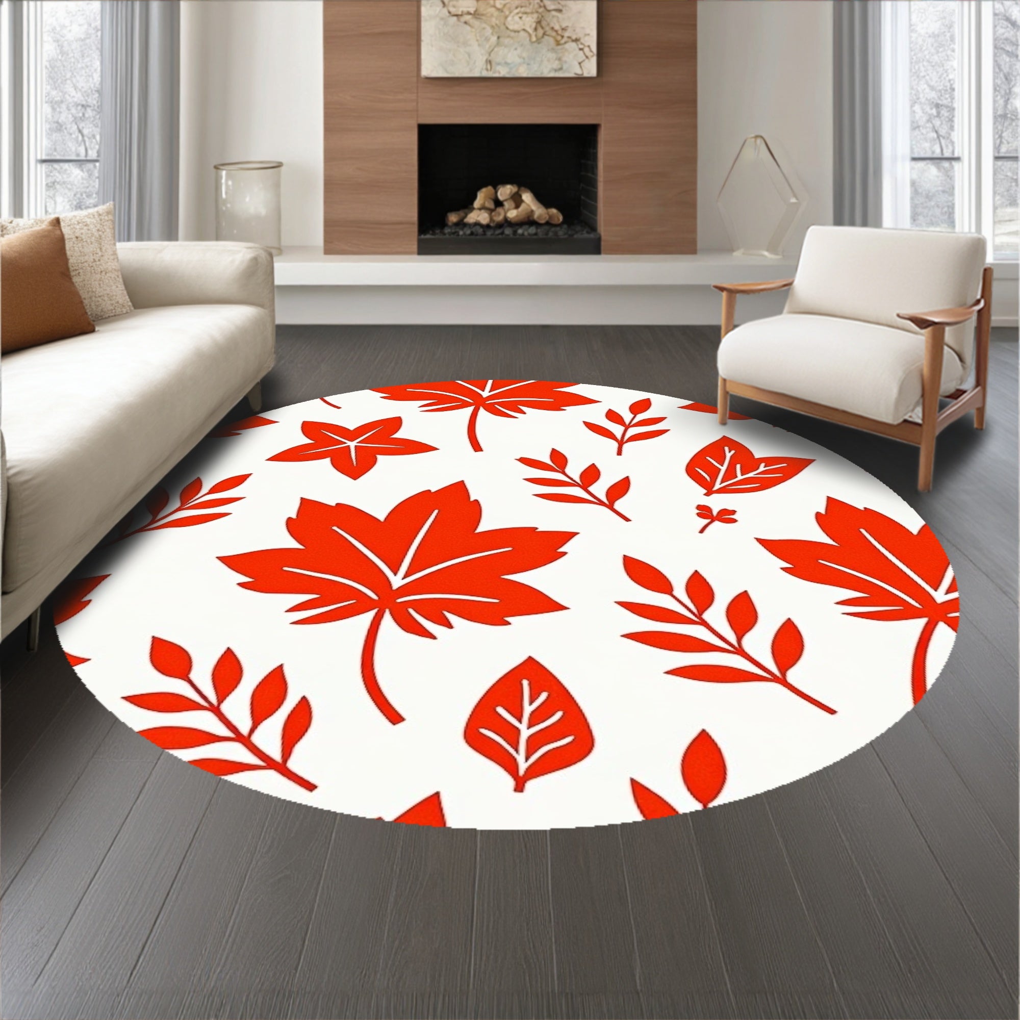 Festive Patchwork Plaid with Interlocking Seasonal Overlays(Red)