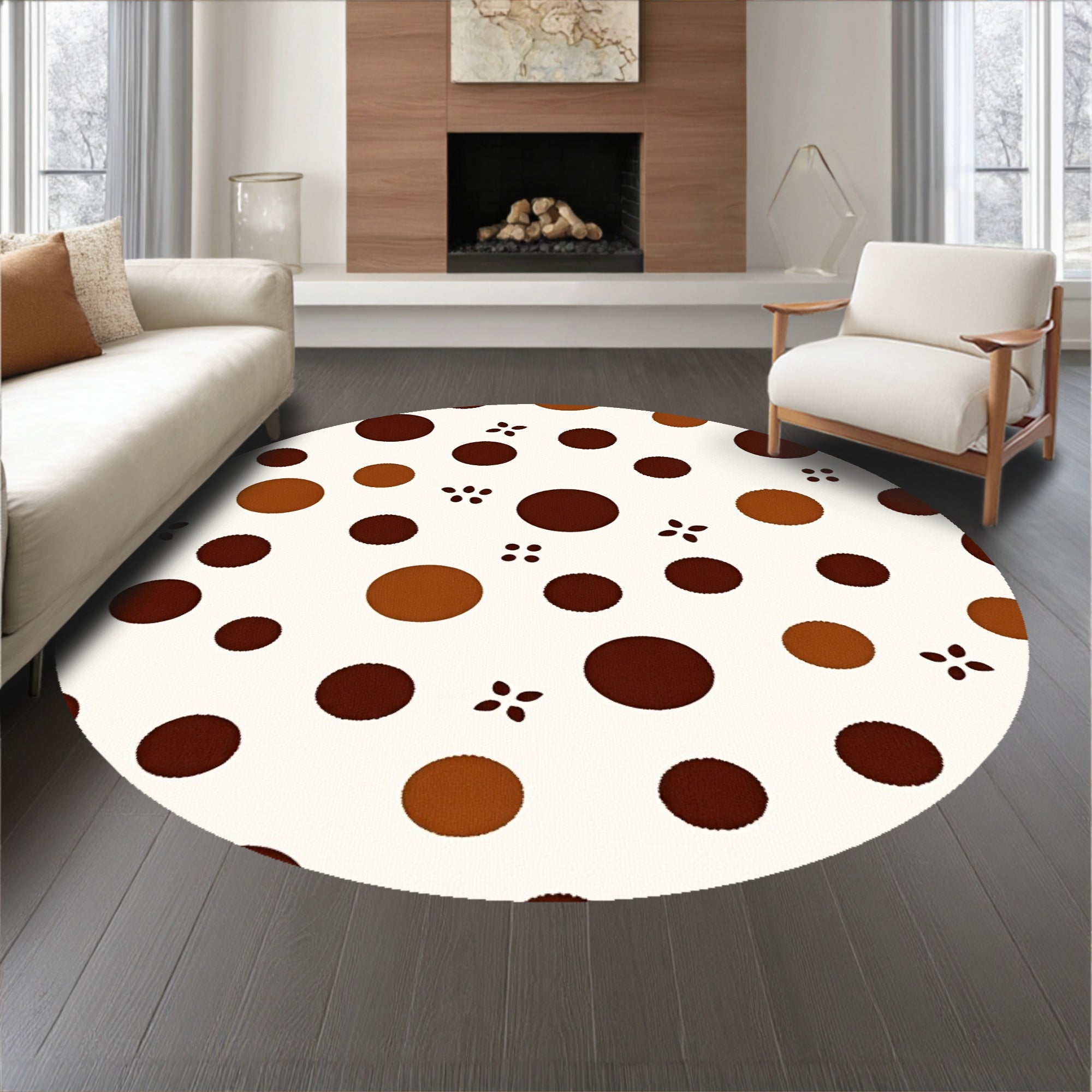 Rustic Spotted Featuring Natural Animal Inspired Motifs(White)