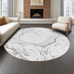 Ethereal Swirl Marble Veined Cloudy Mystical Haze (White) - ODIKA
