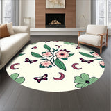 Lunar Bloom Moth And Mushroom Interlocking Botanical(Ivory)