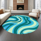 Abstract Fluid Swirl Design Incorporating Waves and Shapes (Green)