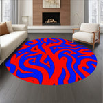 Abstract Flame Motif Featuring Dynamic Twisting Lines and Vibrant Contrast (Red) - ODIKA