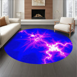 Cosmic Nebula Swirl Decorative Floor Covering (Blue)