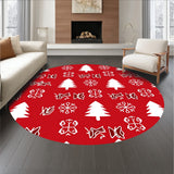Winter Wonderland Interlocking Fir Tree and Snow Crystal(Red)