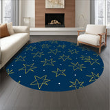 Galactic Constellation Map with Interlocking Motifs (Blue)