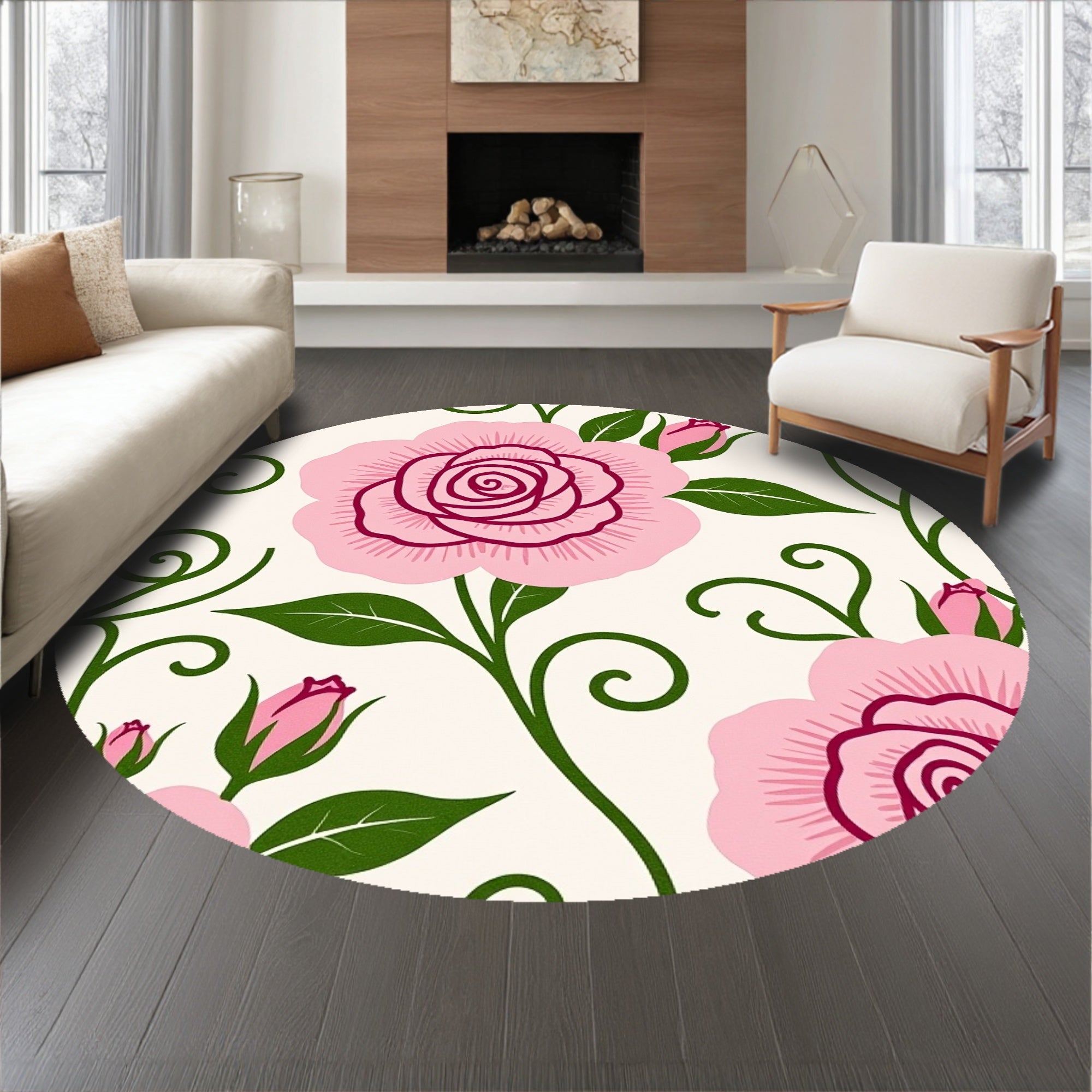 Elegant Blooming Rose Garden Symphony Decorative Accent(Pink)